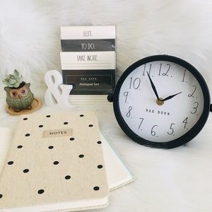 Sold Out! Rae Dunn Matte black table/desk clock